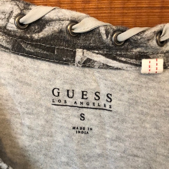 Guess front lace up tank top. - Picture 2 of 3